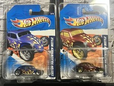 Hot Wheels • Heat Fleet ‘11 • Custom Volkswagen Beetle • Lot Of 2 • Incl. Error