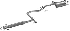 NISSAN PRIMERA 2.0 125/150HP 1993-1996 Silencer Exhaust System