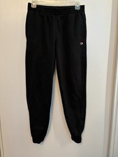 Champion Boys Black Cuffed Sweatpants Size XL 18-20 Kids Active Wear Joggers