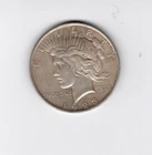 1923 Peace US Silver Dollar $1 Coin AU with nice details and light toning