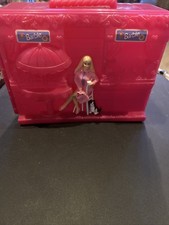 Vintage 1999 Mattel Small Barbie Pink Doll Trunk Carry Case II