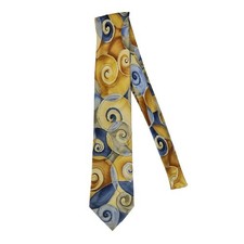J. Garcia Collection Fifty-Three Blue Yellow "Emerging Elephant" 100 Silk Tie