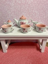 Schylling 11 Piece Pink Butterfly Mini Play Tea Set