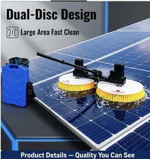 Product Overview: 24V Dual Head Electric Solar Panel Cleaning Brush w/ B...