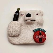 Coca-Cola Polar Bear Original Magnet 1995 White Red Black Soda Collectible