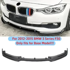 For BMW F30 320i Base 2012-2015 Front Bumper Lip Spoiler Splitter Gloss Black