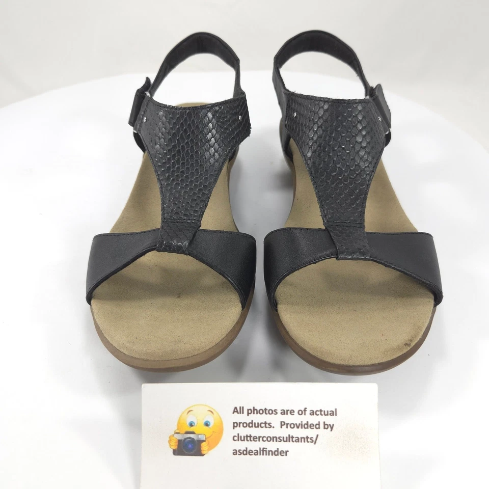 Clarks Collection Casual Sling Back Sandal Womens Size 8.5 26109023 Black - Image 2 of 4