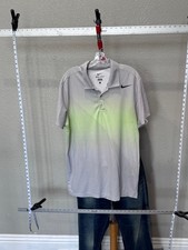 Nike Multi Color Stripe Golf POLO SHIRT Large L