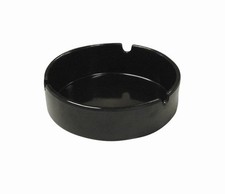 Melamine Ashtray 4" Black Cigarette Ash Tray Bin Pub Garden Plastic 