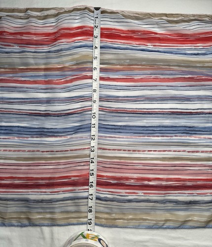 Collection Eighteen Red Blue Tan Striped Scarf 74”x 19” Long Rectangle New - Picture 4 of 9