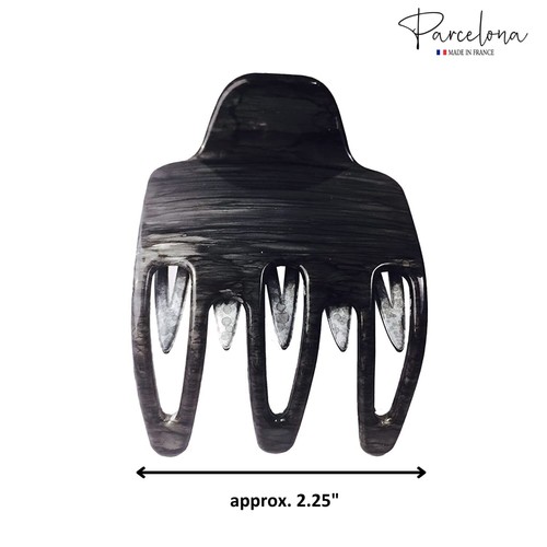 Parcelona French Wide Paw Medium Celluloid Side Slide Yoga Hair Claw for Women - Picture 6 of 30