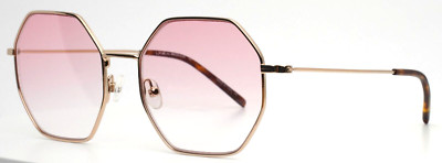LINEA ROMA LR3700 C2 Gold Womens Geometric Gradient Sunglasses 53-18-140