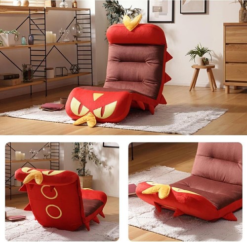 Sizzlipede Legless Chair Pokemon Reclining Single Seat Yakude Sofa Nap Red New - Picture 7 of 7