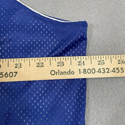 Vintage Champion Tank Top Mens XL Blue Mesh Basketball Blank Made in USA - Picture 4 of 11