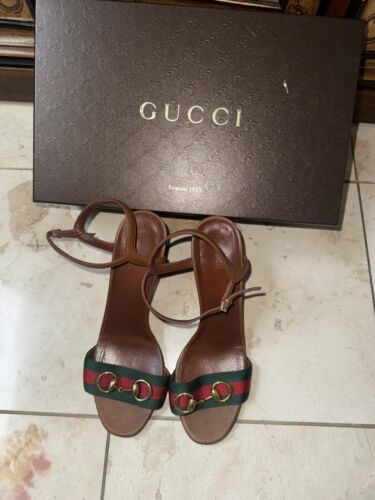 Authentic Gucci Heeled Sandal Size 38 - Picture 2 of 5