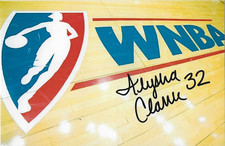 ALYSHA CLARK Signed 4 x 6 Photo WNBA Basketball LAS VEGAS ACES Champs FREE SHIP