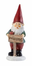 Fairy Garden 6" Christmas Gnome Holding "Welcome" Sign - Buy 3 Save 5