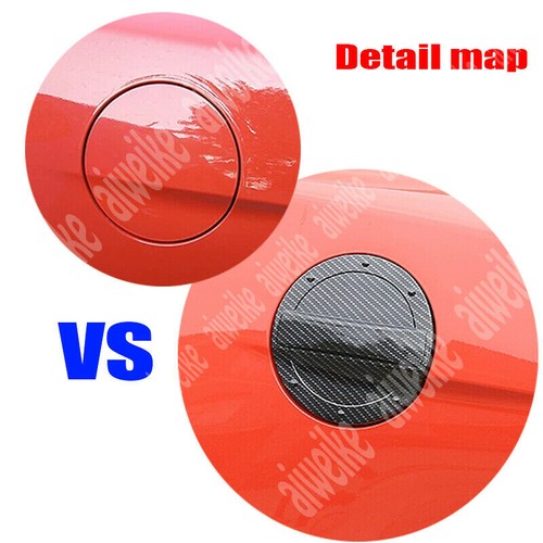 Carbon Fiber ABS Car Fuel Tank Oil Gas Cap Trim Cover For Ford Mustang 2015-2023 - Picture 2 of 7
