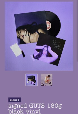 NEW Olivia Rodrigo - GUTS - SIGNED VINYL INSERT Autograph
