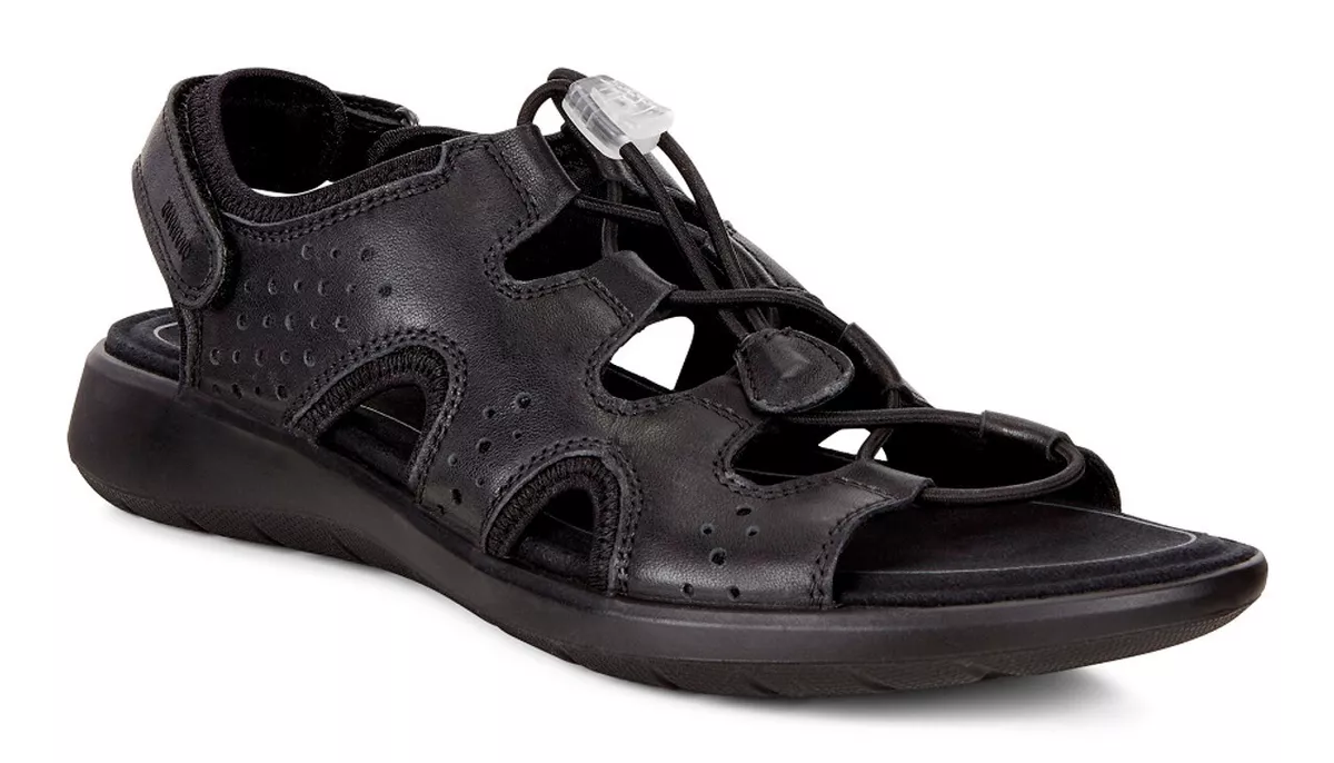 ECCO Soft 5 Toggle Black Leather Women Sandal 43 US 12 12.5 eBay