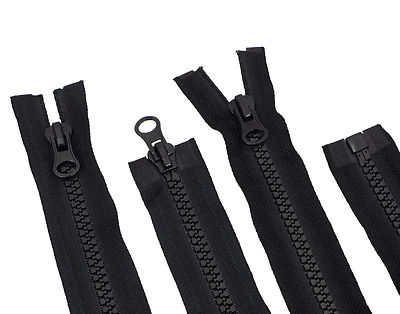 Reißverschluss 8mm grob Kunststoff - teilbar - standard oder 2-Weg 50 bis 100 cm