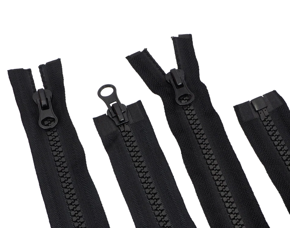 Reißverschluss 8mm grob Kunststoff - teilbar - standard oder 2-Weg 50 bis 100cm