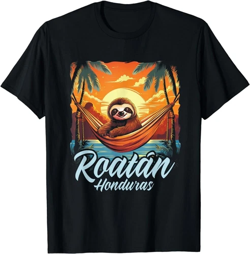 2025/Roatan Sloth, Roatan Honduras Sloth Relaxing, Roatan Gift Unisex T-Shirt