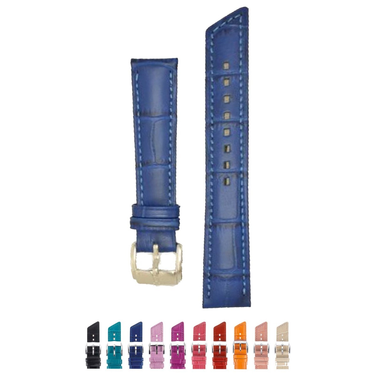 フルセット33 16mm Hirsch Princess Ladies Lilac Leather Gator Print Watch