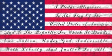 Wholesale Lot of 6 The Pledge Of Allegiance USA Vinyl Decal Bumper Sticker