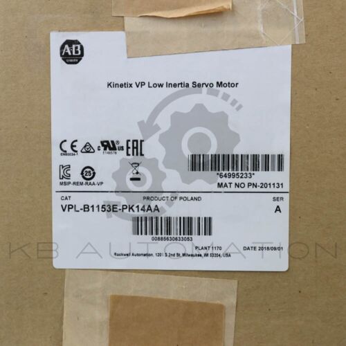 VPL-B1153E-PK14AA Kinetix Servomotor mit geringer Trägheit, 400VAC, 3200 U/mi... - Bild 2 von 7