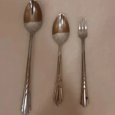 Ekco Flatware EKS7 Grapefruit Spoon, Olive Fork, Teaspoon Stainless Steel USA