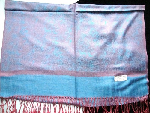 NEW Pashmina Winter Scarf Scarves Silk Pink Blue Floral Paisley Shawl Wrap Range - Picture 2 of 6