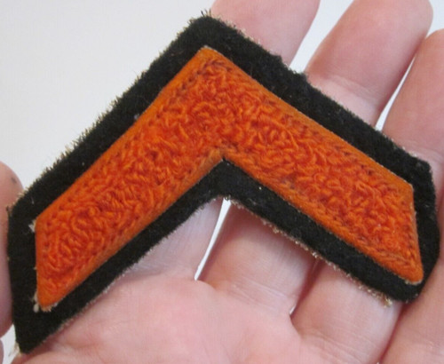 WWI US NAVY WOUNDED HONORABLE DISCHARGE PATCH RED CHEVRON CHENILLE BLACK