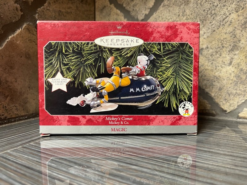 1998 Hallmark Ornament - MICKEY'S COMET - Mickey & Goofy