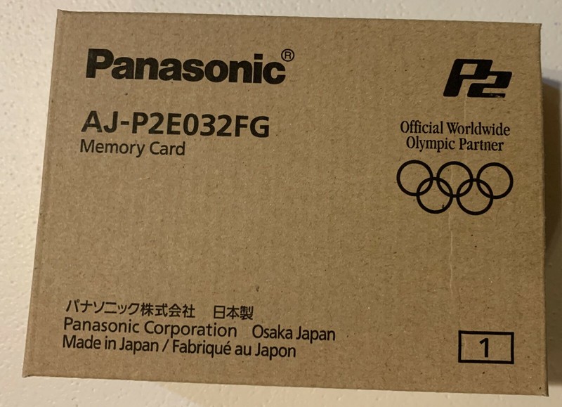 Panasonic 32GB P2 Card - AJ-P2E032FG F-Series P2 Memory Card NEW / Sealed