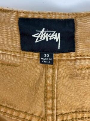 STUSSY Straight double knee Pants cotton beige 30 Used | eBay