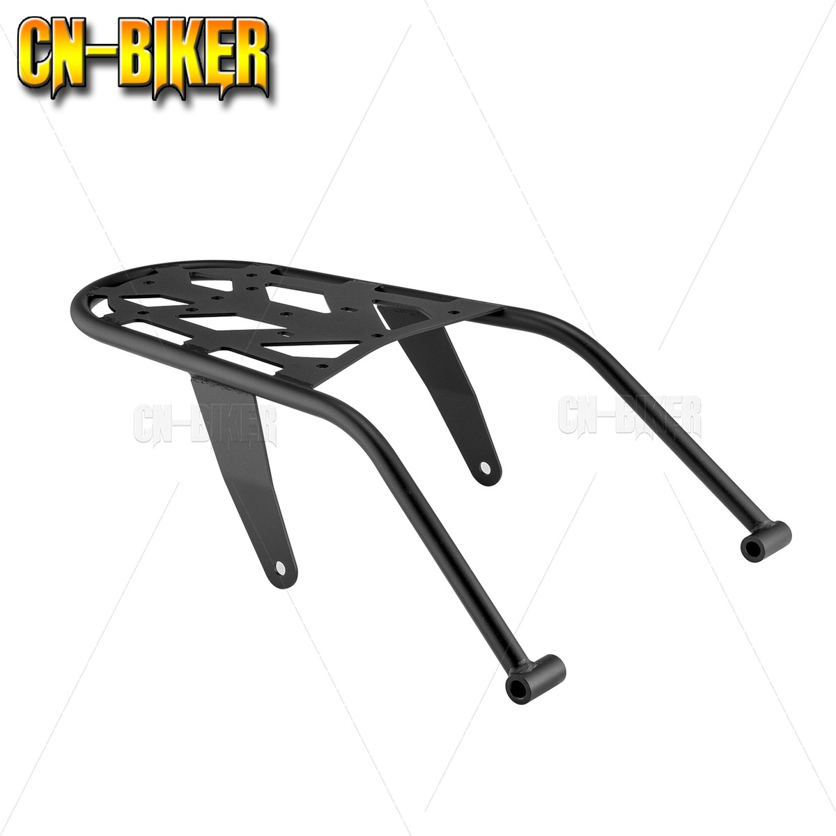 No Drilling Need Gloss Black Rear Luggage Rack For 1986-2007  