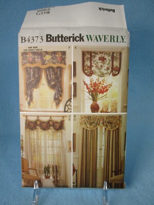 Butterrick Pattern 4373 Waverly VALANCES & DRAPES Window Treatments 4 Styles