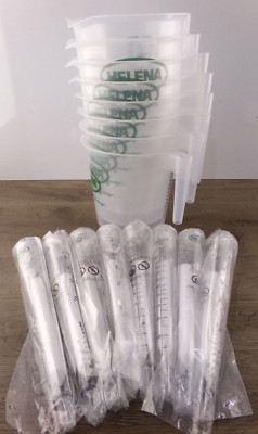 8 Sets Helena 5.5in Rain Gauges + 64oz Measuring Pitchers, New S3