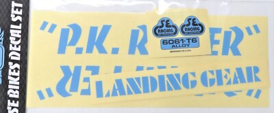 SE Racing PK Ripper Frame Sticker Set – 6 Glossy Vinyl Decals (4347, 4345, 4344, 4346)