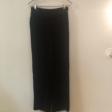 Zara Brown Viscose And Silk Velvet Straight Leg Pant Size Med NWT