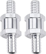 2pcs 12mm 1/2" Fuel Non-Return One Way Check Valve Petrol Diesel Oil Aluminum
