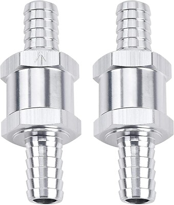 #ad 2pcs 12mm 1 2quot; Fuel Non Return One Way Check Valve Petrol Diesel Oil Aluminum $8.68