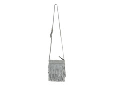 bb Klostermann Handtasche Damentasche Schultertasche Wildleder taupe mit Fransen