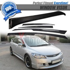 Fits 06-11 Honda Civic 4dr Window Visor Smoke 4pcs Rear Window Visor Fits 06-11 Honda Civic 4dr Window Visor Smoke 4pcs Rear Window Visor