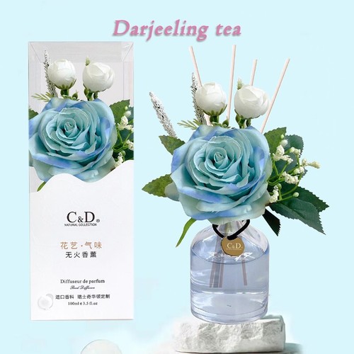Artificial flower diffuser with stick, lavender floral, home decor -100ml - Picture 3 of 8