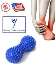 Peanut Shape Spiky Foot Roller Massager Stress Trigger Point Relief Blue