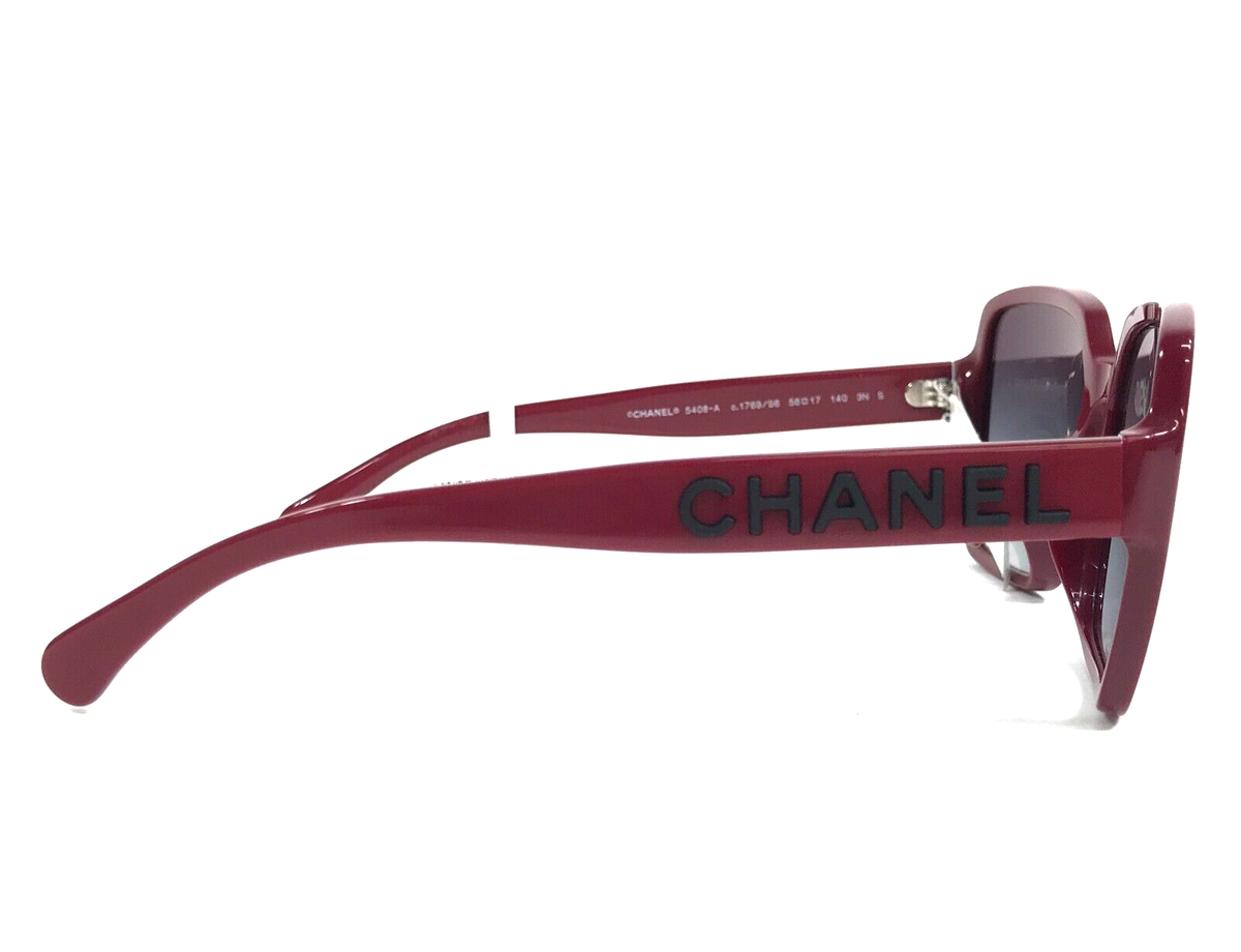 Chanel Sunglasses 5408-A c.1769/S6 Burgundy Asian Fit w/ Gray Gradient Lenses Chanel Sunglasses 5408-A c.1769/S6 Burgundy Asian Fit w  main image 2