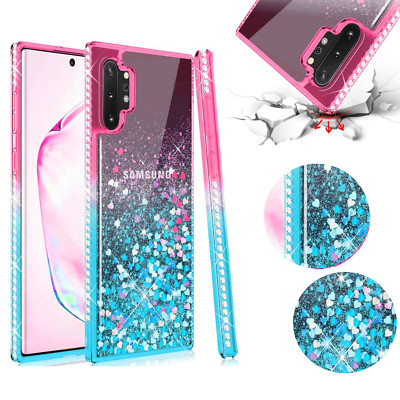 FÜR APPLE IPHONE 12 (6,1'') - DIAMOND LIQUID Flüssig Case Schutz Hülle ROSA BLAU