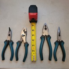 4 pcs Plier Set Hand Tool Needle Nose, Lineman, Curved Needle Nose, Plier Nice